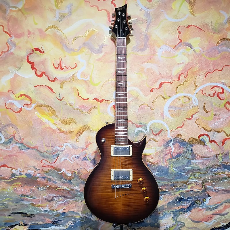 Mitchell MS450 Cutaway Electric Guitar Flame Maple Top Reverb