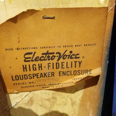 Electro-Voice Aristocrat Corner Speaker Guitar Amp Cab Super Cool 1950s Electric Blue image 6