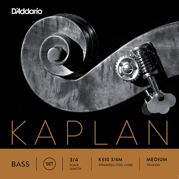 D'Addario K610 3/4M Kaplan 3/4 Scale Double Bass Strings - Medium Tension image 1