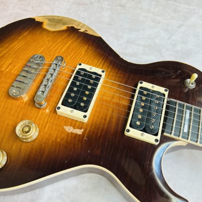 Dean USA Leslie West Signature Tattered N Torn Relic 2021 - Trans Brazilia Burst image 7