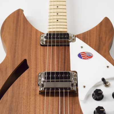 Rickenbacker 330W Thinline Semi-Hollow Electric Guitar - Walnut image 3