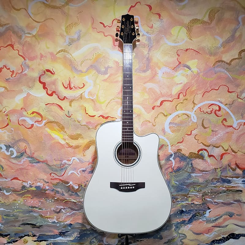 Takamine GD37CE PW G-Series 6-String Dreadnought Acoustic/Electric Guitar Gloss Pearl White w/ Takamine Gig Bag image 1