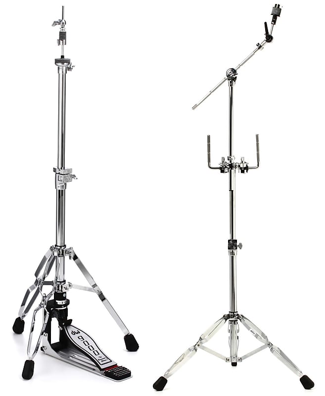 DW DWCP9500D 9000 Series Hi-hat Stand - 3-leg  Bundle with DW DWCP9934 9000 Series Heavy Duty Double Tom/Cymbal Stand with Cymbal Boom Arm image 1