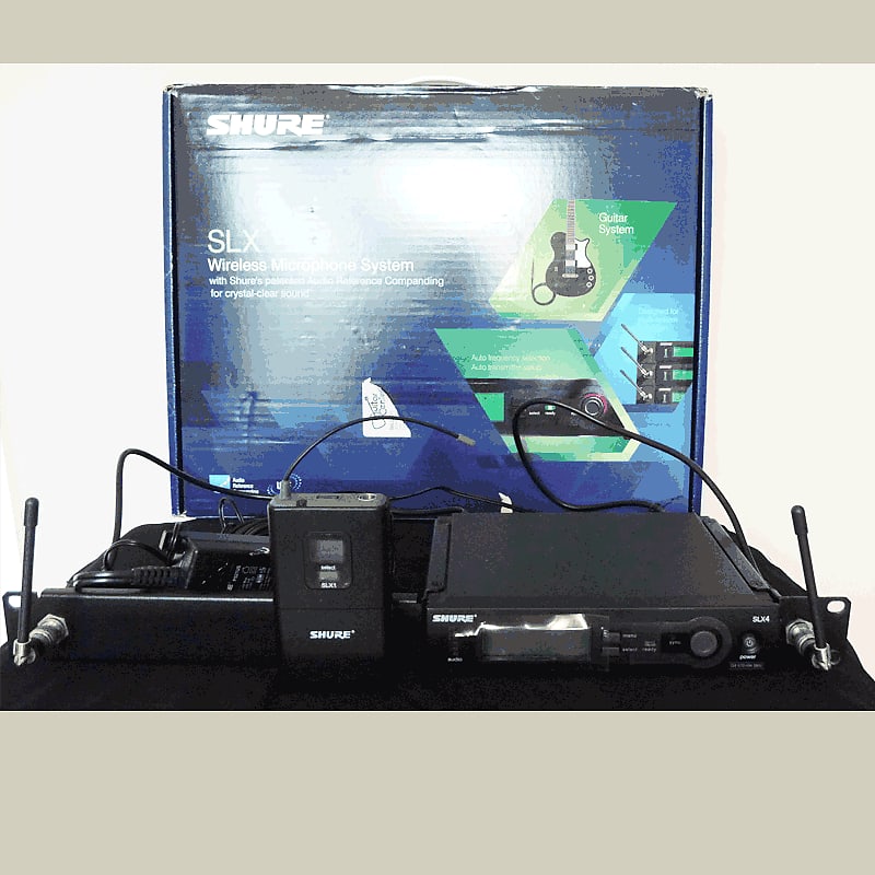 Shure SLX4 Wireless Microphone System & Receiver 2014 Black Reverb