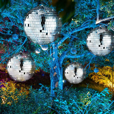 Rismise Disco Mirror Ball 20 cm Mirror Ball Disco Ball Mirror Ball Shiny Disco  Ball for Christmas Tree Wedding Carnival Birthday Party Silver Decoration  Stage Club DJ Light Effect