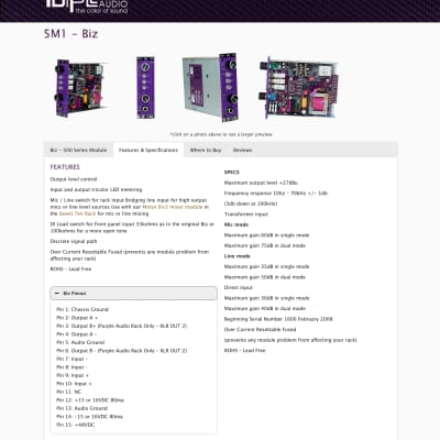Purple Audio Biz Mk 500 Series Mic Preamp / Line Driver Module 2010s - Purple (1 of 2) image 11