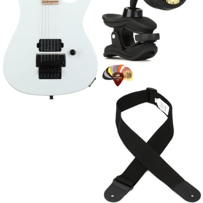 B.C. Rich Gunslinger II Prophecy Electric Guitar - White Pearl  Bundle with Snark ST-8 Super Tight Chromatic Tuner... (4 Items) image 1