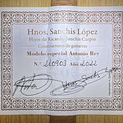 Hermanis Sanchis Lopez Antonio Rey 2022 Classical Guitar Spruce/Cypress image 11