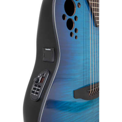 Ovation E-Acoustic Guitar Celebrity Elite Plus Mid Cutaway - Blue Flamed Maple image 11