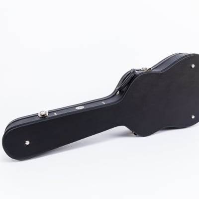 AE Guitars Hardshell Guitar Case Black Leather with Gray Interior For Gretsch Jet Styles image 5