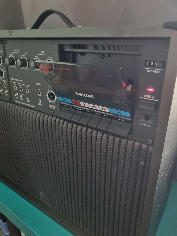 Vintage Philips Dubbel Cassette Recorder Amplifier D6650 Reverb