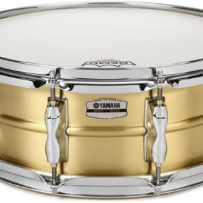 Yamaha Recording Custom Brass Snare Drum - 5.5 x 14-inch - Brushed image 9