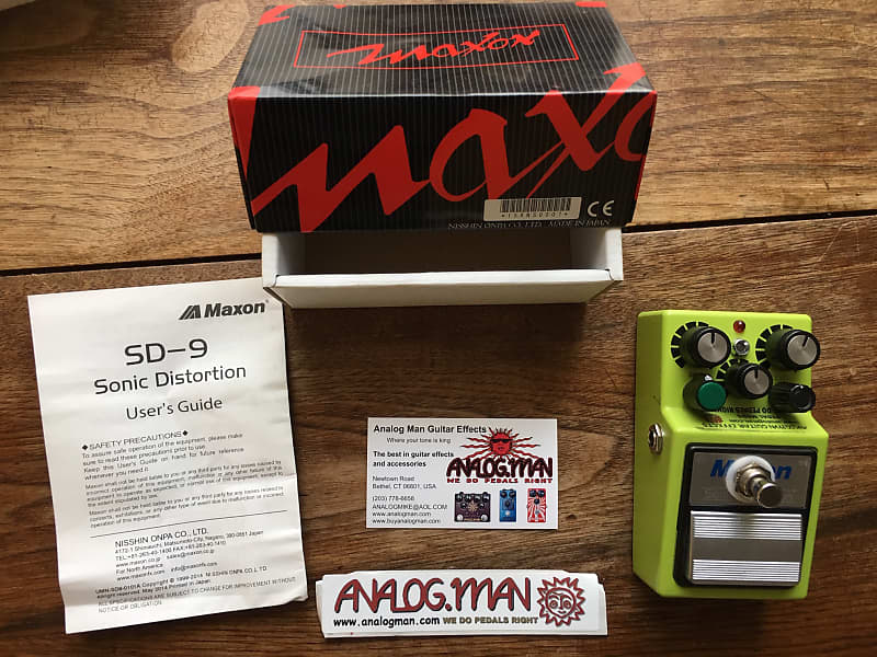 Analogman + Maxon SD-9 Sonic Distortion w/Bad Bob Boost and External  Midrange Knob