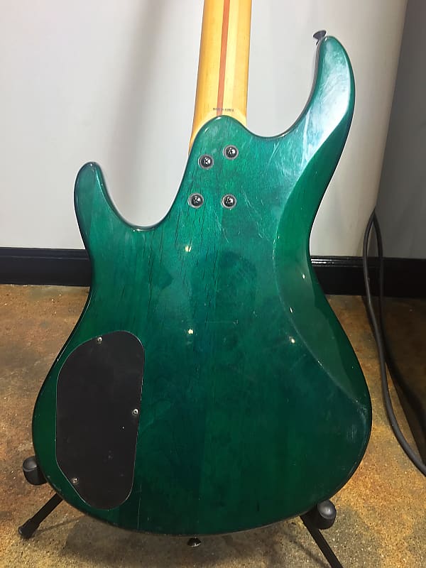 Ibanez TR Series Electric Bass Guitar Trans Green 1995 | Reverb