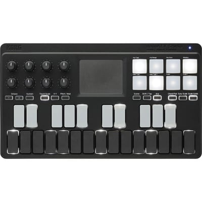 Korg nanoKey Studio Mobile 25-Key USB Bluetooth MIDI Keyboard Black with Drum Pads image 1