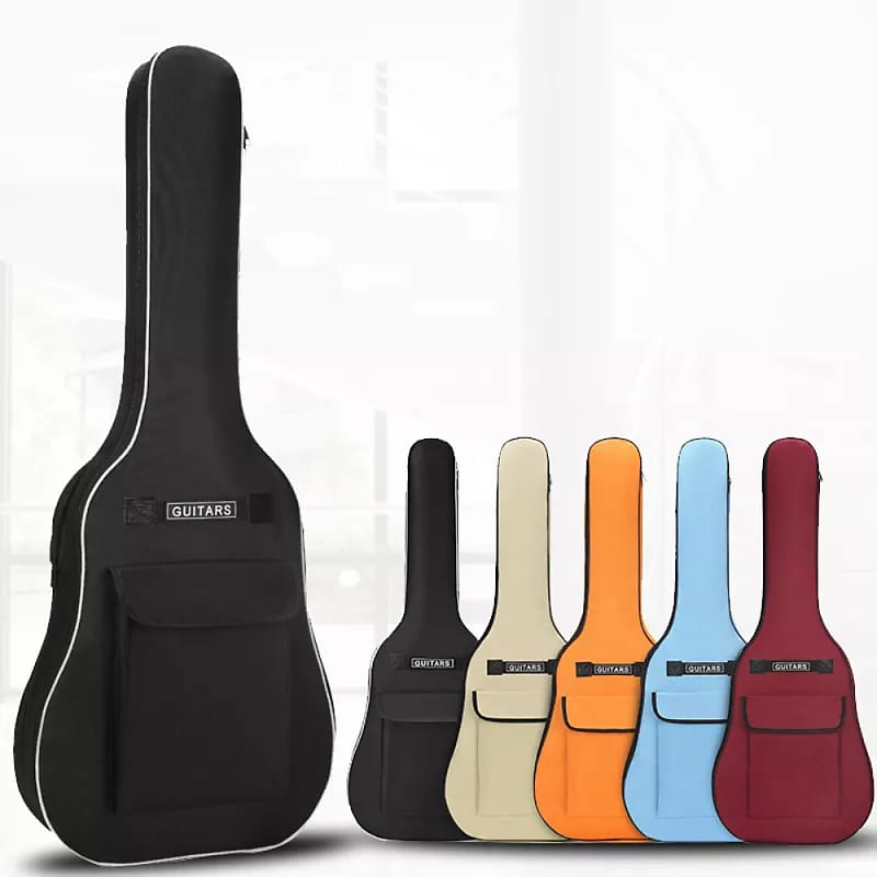 Oxford Fabric Acoustic Guitar Gig Bag Soft Case Double Shoulder Strap image 1