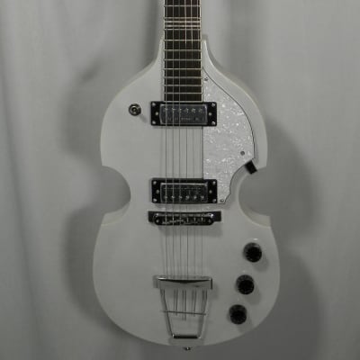 Hofner HI-459-PE-PW Ignition Pro Violin Style Electric Guitar - Pearl White image 1