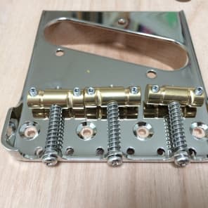 Gotoh Bridge for Bigsby B5 Telecaster Tele No Lip Gotoh InTune Compensated Saddles  Nickel plated image 1