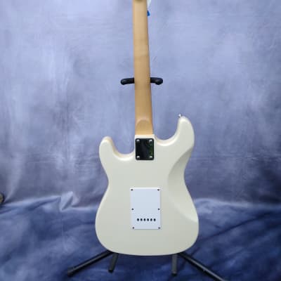Unbranded Vintage Stratocaster Style Electric Guitar 1990s? - Ivory image 7