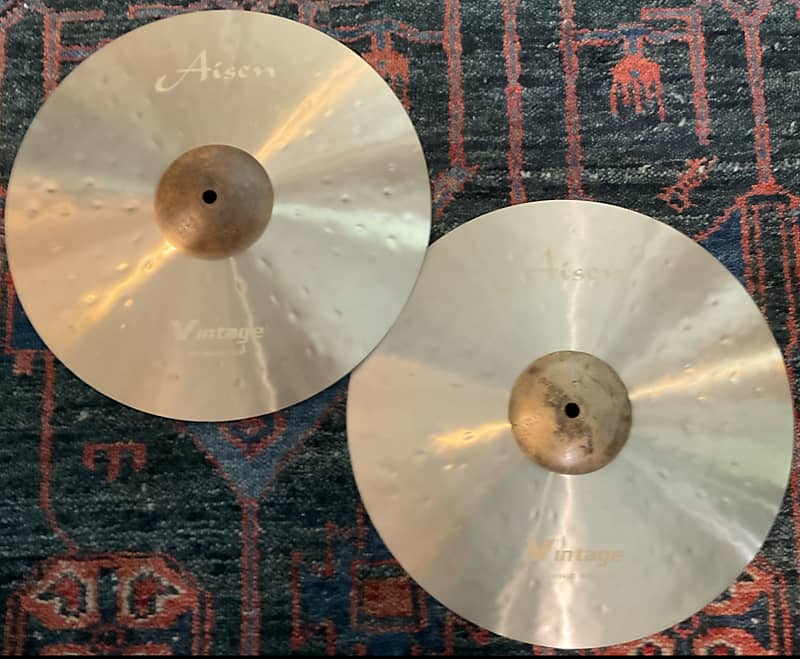 (MINT) Aisen 15” Vintage Hi-Hat Cymbals, Pair image 1