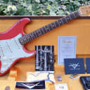 Awesome 2015 Fender Custom Shop Michael Landau 1963 Relic Strat Fiesta Red Over Sunburst & OHC