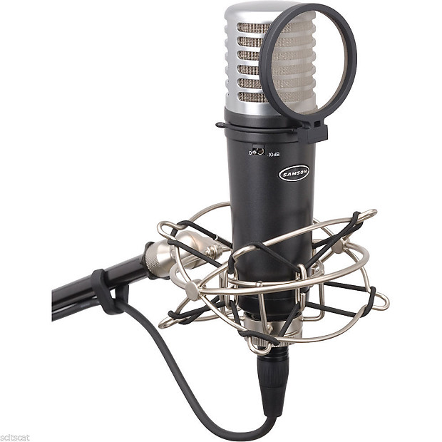 Samson MTR201 Large-Diaphragm Cardioid 10dB Pad Condenser Mic w/ Shockmount, Pop Filter and Case image 1