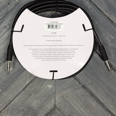 Mint PIG HOG PTRS25BK VINTAGE SERIES “BLACK WOVEN” TRS CABLE, 25 FT image 2