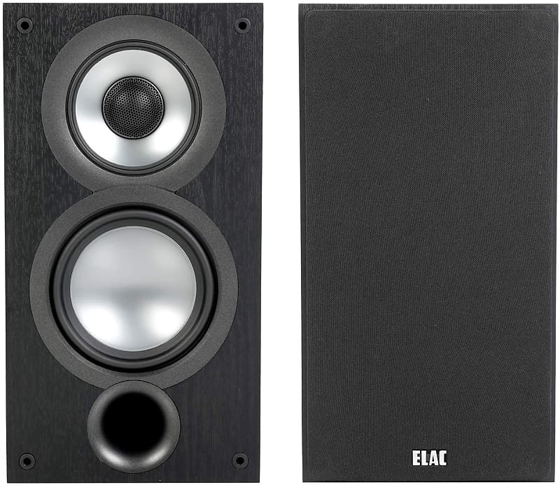 ELAC Uni-Fi 2.0 3-Way 5 1/4” Bookshelf Speakers, Black image 1