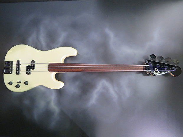 1989 Fender Jazz Bass Special Fretless, Pearl White, Made in | Reverb