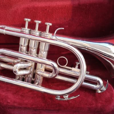 Quality Besson 600 Silver Cornet + CASE | Reverb