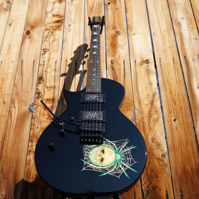 ESP Custom Shop KH-3 w/ Spider  Black w/Graphic Left Handed 6-String Guitar w/ Case image 3