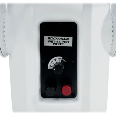 Pair Rockville WET-44 PRO Dual 4" 4-Way Swivel 70V Commercial Speakers in White image 7