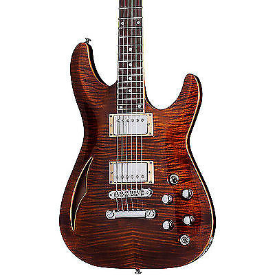 Schecter C-1 E/A Semi-Hollow Body Electric Guitar Cats Eye