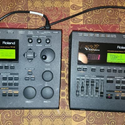 FREE SHIPPING!  TWO Roland TD-10 Drum Modules 1 EXPANDED w/ Headphones
