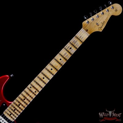 Fender Custom Shop 1959 Stratocaster Maple Neck Relic Candy Apple Red image 4