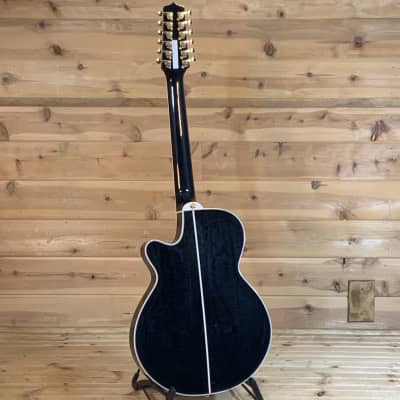 Takamine TSP158C-12 12-String Acoustic Guitar- See Thru Black Gloss image 5