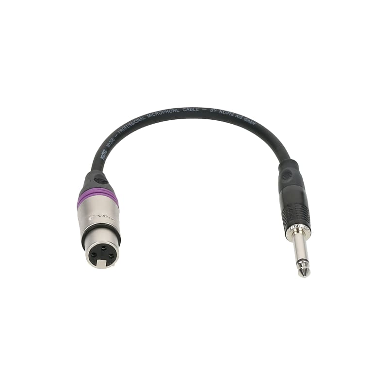 0.2m Adapter-Cable, 3 pin stereo plug 3.5mm - 3 pin stereo jack 6.3mm