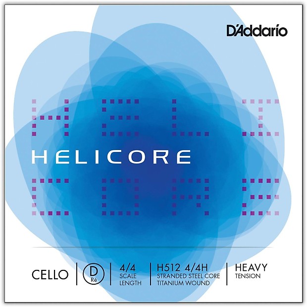 D'Addario H512 4/4H Helicore Cello Single D String - 4/4 Scale, Heavy Tension image 1
