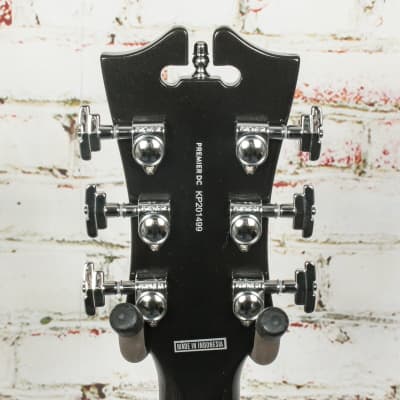 D'Angelico Premier DC Semi-Hollow Electric Guitar Black Flake image 6