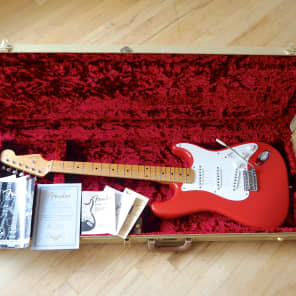 2000 Fender Stratocaster Custom Shop 1956 Closet Classic Relic Guitar Fiesta Red w/ Original Case image 25