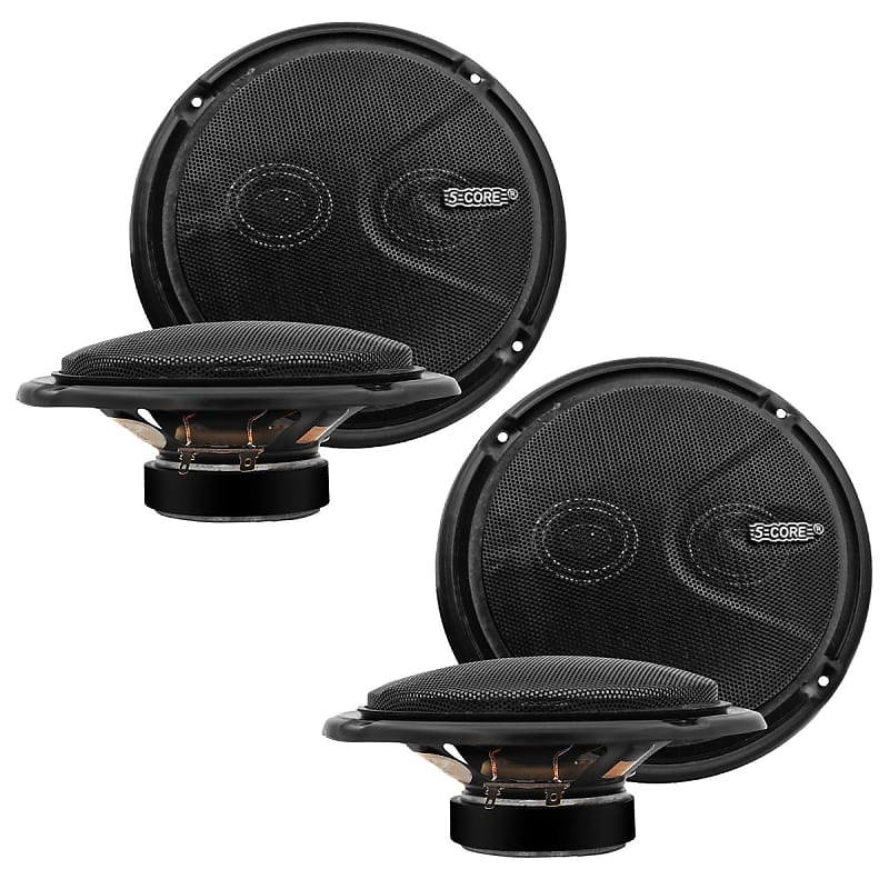 5 Core 6 Inch Speakers 2 Way Coaxial Raw Replacement Speaker 250 Watts Max Power 50W RMS 4 Ohm Woofer w Neodymium Magnet Tweeters  CS 2 WAY Pair image 1