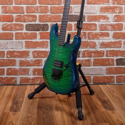 Charvel USA Custom Shop San Dimas Master Built by “Red” Dave Nichols for Namm #403 Quilted Maple Top Green Blue Burst 2024 w/OHSC image 5