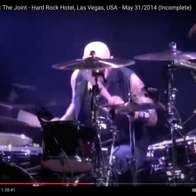 Frank Ferrer's Guns N Roses, Pork Pie, 2014 Las Vegas Residency Drum Set, 26",18",16",12" Black Cherry Sparkle. Signed! Authenticated! image 3