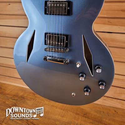 Epiphone x Dave Grohl DG-335 Semi-Hollow Electric Guitar with Epiphone Hard Case - Pelham Blue image 3
