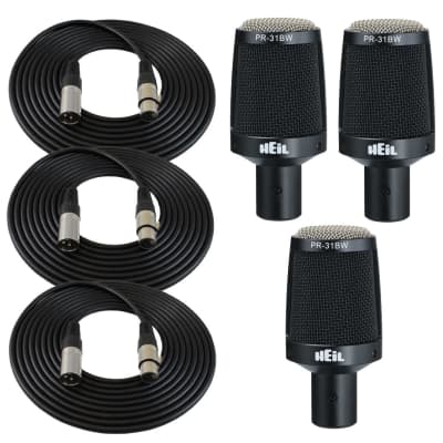 Heil PR-31 BW Toms Microphone Package (3-Pack) image 1