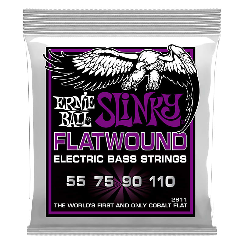 Ernie Ball 2811 Power Slinky Flatwound Bass Strings (Gauge 55-110) image 1