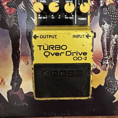 Boss OD-2 Turbo OverDrive (Black Label) 1988 - 1995 - Yellow image 1