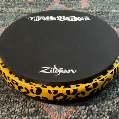 Zildjian Travis Barker Practice Pad - 6 inches, Orange Cheetah Print image 1