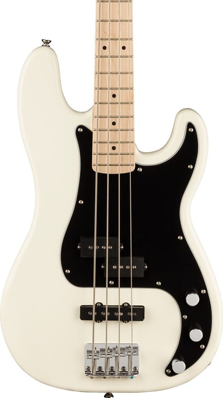 Squier Affinity Series Precision Bass PJ, Maple Fingerboard, Black Pickguard, Olympic White image 1