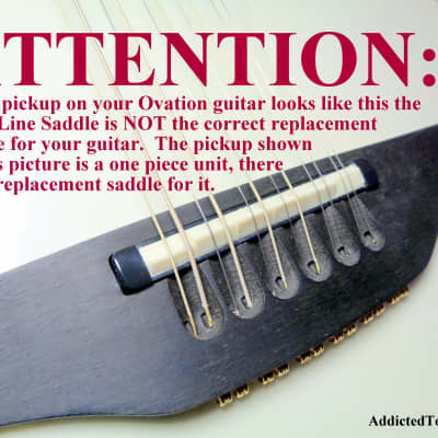 Ovation Acoustic Guitar Thinline Pickup Integrated Saddle Insert / BLACK  ( D J Ashaba / Idea ) image 10